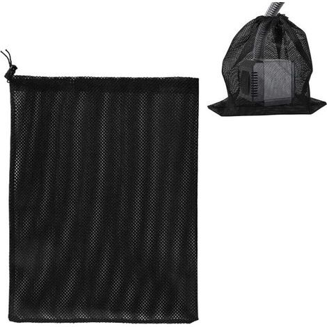 ZOLGINAH Pumpentasche, Pumpenfilter-Netzbeutel, Teichpumpenfilterbeutel, Pumpennetzbeutel, Zubehör für Hauswasserpumpenfilter (41 x 31 cm, Schwarz) (1/5)