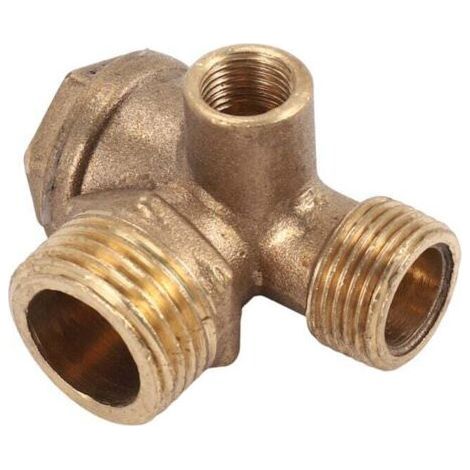 1 Three-Way Air Compressor Check Valve Direct Connection, Valve Orifice: 20Mm 16Mm 10Mm (1/4)