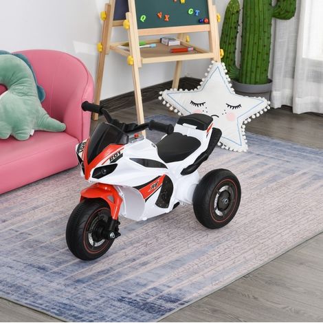 Moto correpasillos infantil con música, 74 x 39 x 48 cm, blanco HAVRYA (1/4)