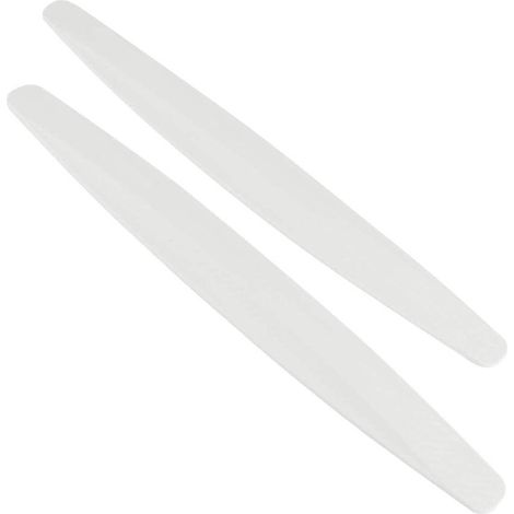 Universal Car Front Rear Bumper Protector Carbon Fiber Anti-Collision Strip Anti-Rub Edge Guard (White) (1/5)