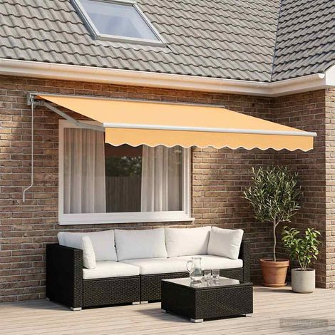 vidaXL Auvent rétractable manuel Sable 3 x 2,5 m (1/5)