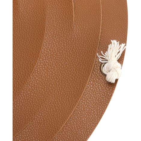 Support mural en cuir PU pour pots de fleurs - Panier suspendu pour succulentes - Décorations intérieures marron L (1/5)