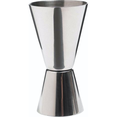 Bar Craft Double Measurer de Drink Jigger, effet poli, acier inoxydable, 25 ml/50 ml