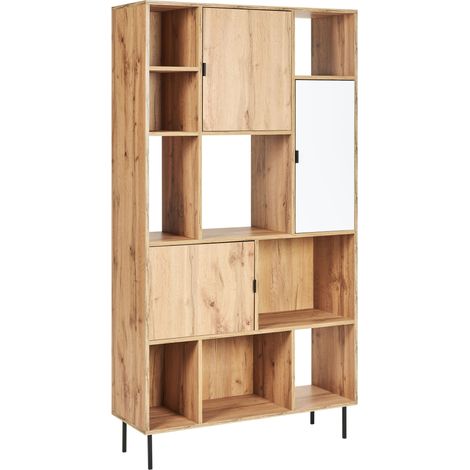 Regal mit 5 Ebenen AMOS 185 cm Hellbraun