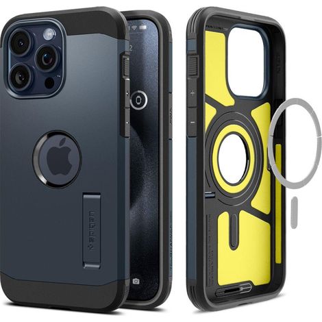 Coque Tough Armor MagSafe pour iPhone 15 Pro Max, métal noir (1/5)