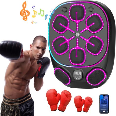 Machine de boxe LED avec Bluetooth, pad intelligent 9 vitesses pour salle de sport à domicile (1/5)