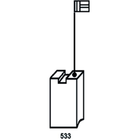 Juego de 2 carbones adaptables para Bosch, Spit. Dimensiones: 6,3x12,5x22mm.