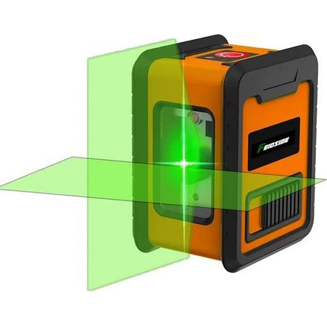 SIENTICE Laser level, green light level, 2-line level projector dedicated to strong outdoor light, orange casing (1/5)