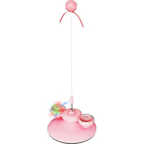 Interaktives Katzenspielzeug mit Katzenminze, Indoor-Katzenspielzeug, lustiges Kätzchenspielzeug mit LED-Leuchtball, Katzen-Trainingsspielzeug, Kickball mit Katzenminze, Geschenk für (1/5)