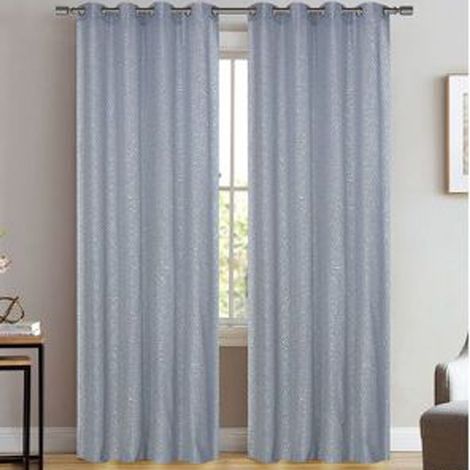 TrAdE Shop Traesio - Tenda Velia Cuori Pannello Singolo 8 Borchie Porta Finestra Bastone 140x280 Cm - (1/2)