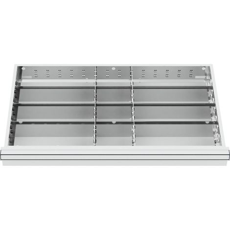 STIER Schubladeneinteilung Metalleinteilung BLH 200-300 mm Innenmaß 800x450 mm 12 Fächer 6 x TW 325 (1/4)