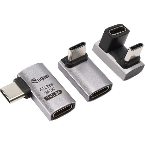Equip Adapter USB 4.0 - USB-C 40Gbps, 240W PD, 3er-Pack gr