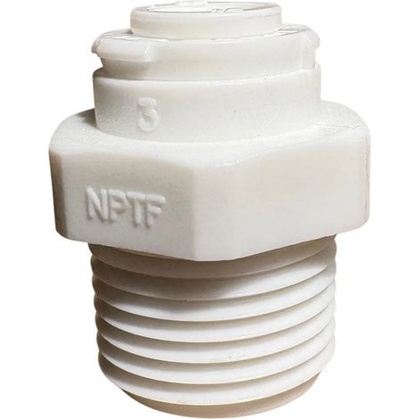 Raccord Rapide Droit Mâle 1/4 pouces  Npt - Tubing 3/8 pouces  Ez Pour Osmoseur Et Purificateur (1/5)