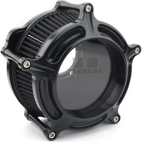 Convient aux pièces modifiées BD Benda Jinjila 450, pompe à huile de filtration d'air transparente, couvercle d'embrayage décoratif, petit couvercle volant d'instrument (A entièrement noir à gauche) (1/5)