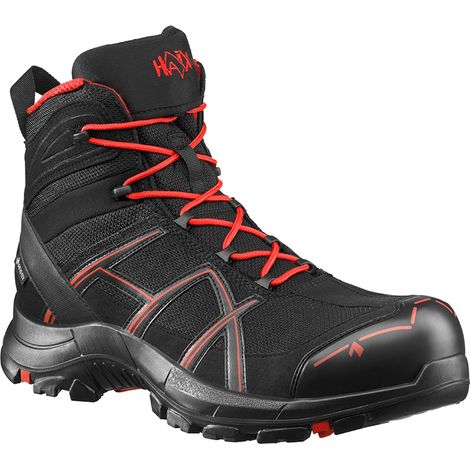 HAIX Sicherheitsstiefel Black Eagle Safety 40.1 Mid S3 ESD SRC DGUV Gr. 51 schwarz/rot