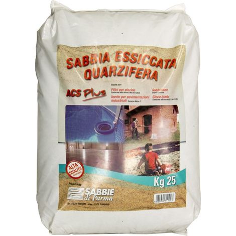 Sabbia quarzifera essiccata kg 25 c.a.