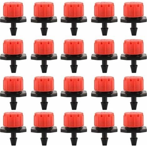 100PCS Goutteurs Irrigation Goutte à Goutte dripper, Buses de Gicleurs Émetteur Jardin, Arrosage Goutte à Goutte Automatique 360° Réglable DIY (1/5)