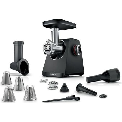 Picadora eléctrica Bosch MFWS440B negra y plateada potente