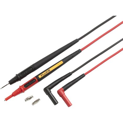 Fluke TL175E Coppia di puntali 2mm e cavo R+N e adattatore 4mm con schermatura retrattile CAT II..IV (1/5)