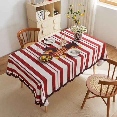 Chiot teckel rayé 40x60cm Nappe, nappe décorative à carreaux, nappe pour table basse de forme irrégulière, nappe pour table à manger, nappe pour table d'étalage (1/5)