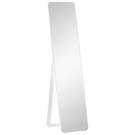 Specchio da terra a muro con cornice orientabile per intero corpo – Specchio cosmetico stabile, utilizzabile sia in versione free-standing che a muro, ideale per salotto e cabina armadio