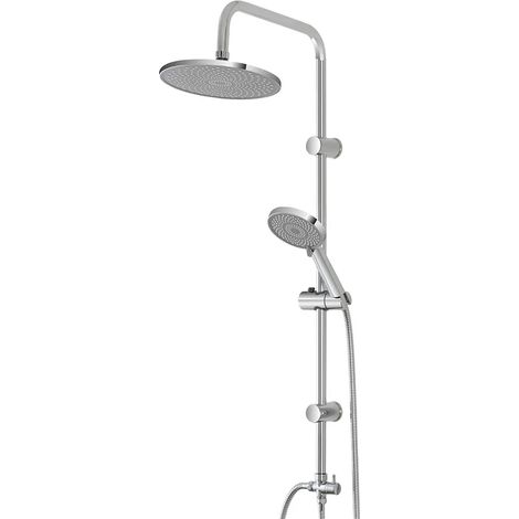Colonna doccia regolabile H 93 in acciaio cromato con soffione tondo (1/5)