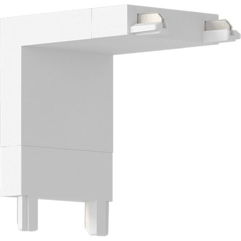Divano angolare sottile con binario magnetico, base bianca L (1/4)