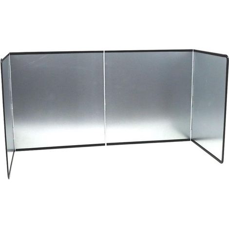 Protector antisalpicaduras de cocina - Escudo antigrasa - Protección para cocinar - Diseño plegable - 38 x 40 cm - Acero inoxidable (1/5)