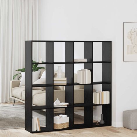Estantería para libros Roble negro 137.5 x 29 x 137.5 cm
