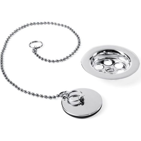 TAPÓN CON CADENILLA Y PLATILLO PARA LAVABO