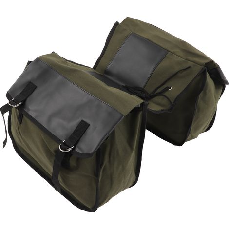 Sacoche de selle arrière portable pour vélo, grande capacité, idéale pour VTT et cyclisme, couleur vert militaire. (1/5)