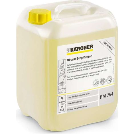 Kärcher – Nettoyant en profondeur universel pour sols sensibles – Décapage cires et polymères – 10 L – pH 10,5 – Sans rinçage