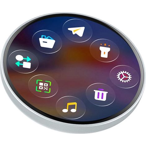 Badge numérique intelligent à affichage électronique dynamique pour extérieurpendentif élégantécran numérique blanc (1/5)