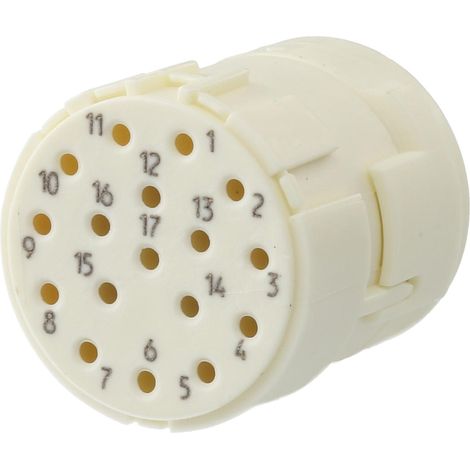 HUMMEL M23 Signal Crimp-Kontakteinsatz Buchse Crimpanschluss, Polzahl 17-polig 160V, 8A, Farbe weiß - 1 Stück (1/3)