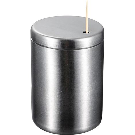 Petit porte-cure-dents en acier inoxydable texturé, porte-cure-dents scellé, porte-cure-dents créatif et régulier pour la cuisine et le restaurant (1/5)