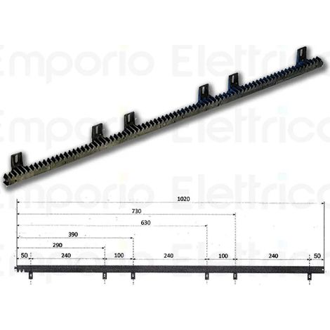came crémaillère en nylon module 4 30x20 - 5 mètres - 009cgzp cgzp 5