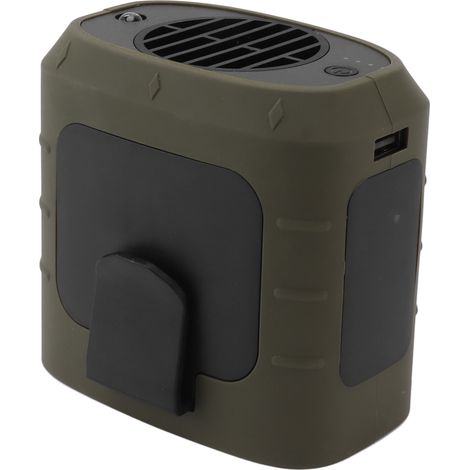 Mini-Gürtelclip-Ventilator, 3 einstellbare Geschwindigkeiten, leise, batteriebetrieben, Nackenventilator mit LED, für Outdoor-Camping und Arbeit (1/5)