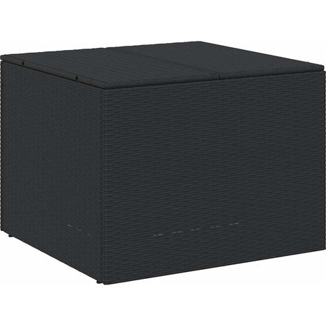 Boîte de rangement de jardin，Coffre de rangement noir 291L résine tressée CFW951070 (1/5)