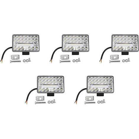 Stück 4 Zoll 4x4 Auto LED Arbeitsscheinwerfer 108W 36LED Balken Quadratischer Scheinwerfer 12V 24V Offroad für LKW Offroad ATV()