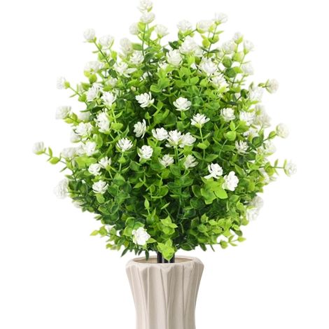Fleurs Artificielles D'Extérieur Résistantes Aux UV Arbustes Artificiels Piquets De Fleurs Factices D'Extérieur Pour Printemps Été Intérieur Porche Jardin Maison Patio Porte (1/5)