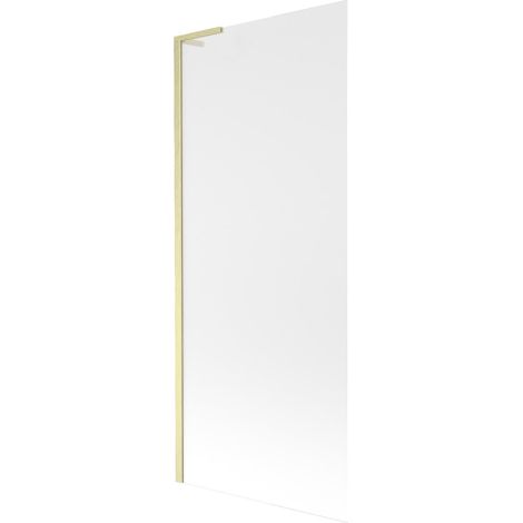 Mexen Next L paratia da vasca da bagno ad un'anta 80 x 150 cm, ghiacciato, oro spazzolato - 895-080-000-03-30-55 (1/5)