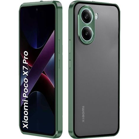 Funda para Xiaomi Poco X7 Pro 5G, funda con marco, verde (1/5)