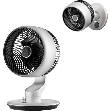 Ventilateur Silencieux Rechargeable pour Bureau et Chambre, Oscillation Automatique 5 Vitesses-Blanc (1/5)