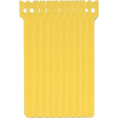 Bridas desmontables para cables, nailon resistente, multiusos, color amarillo, 200 unidades. (1/2)