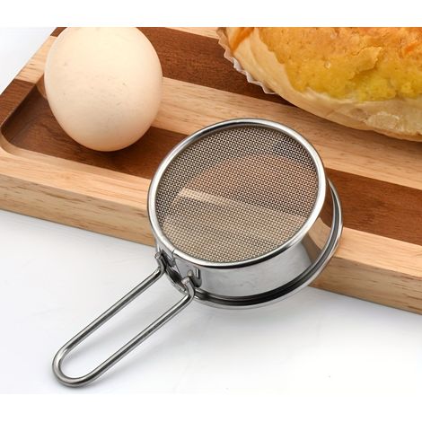 Passoire en acier inoxydable durable et multifonctionnelle—Tamis à mailles fines pour la cuisine,la pâtisserie et l'usage domestique (1/5)