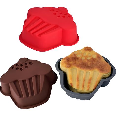 Moules à Gâteaux en Silicone pour la Cuisson, Lot de 3 Ensemble de Moules de Noël, Moule Patisserie Antiadhésif Démoulage Rapide pour Gâteaux, Muffins, Puddings et Pain,Pain de Glace,Pain de Glace