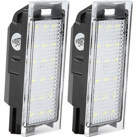 Bardusch-Lampe de licence, 2 pièces lampe de plaque d'immatriculation LED de voiture adaptée pour/Twingo/Clio/Megane/Lagane （18pcs perles lumineuses LED） (1/4)