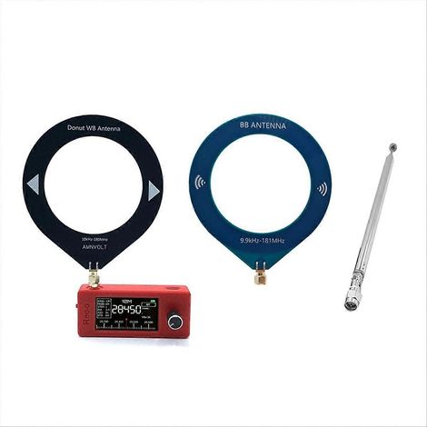 10khz-180mhz Portable Radio 1.9inch IPS Écran Pocket Radio avec 2 Antenne All Band Récepteur Radio HF SW MW VHF Radio (1/5)