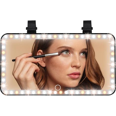 Miroir pare-soleil rechargeable avec LED, Interrupteur tactile (1/5)