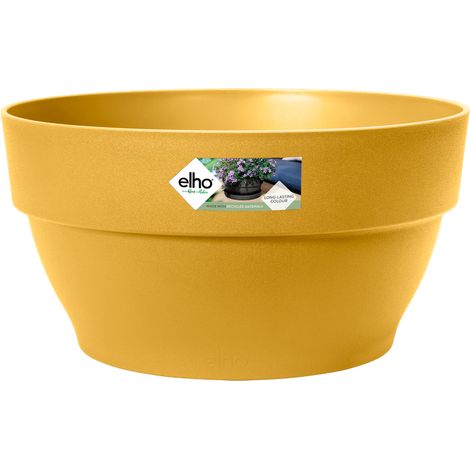 Elho Vibia Campana Coupe 27 - Jaune - Ø 27 x H 14 cm - extérieur - 100% recyclé (1/5)